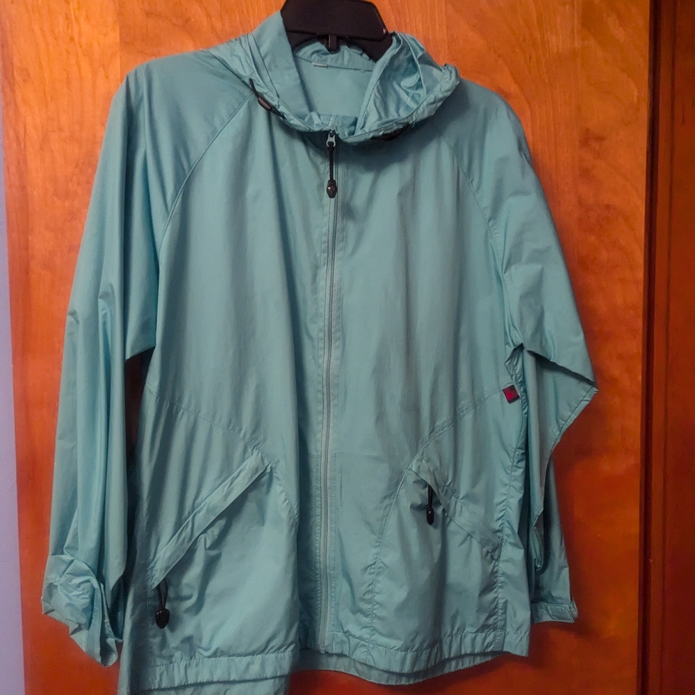 Teal women's windbreaker